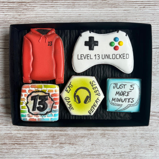 Personalised Gamer Biscuit Gift for Teens