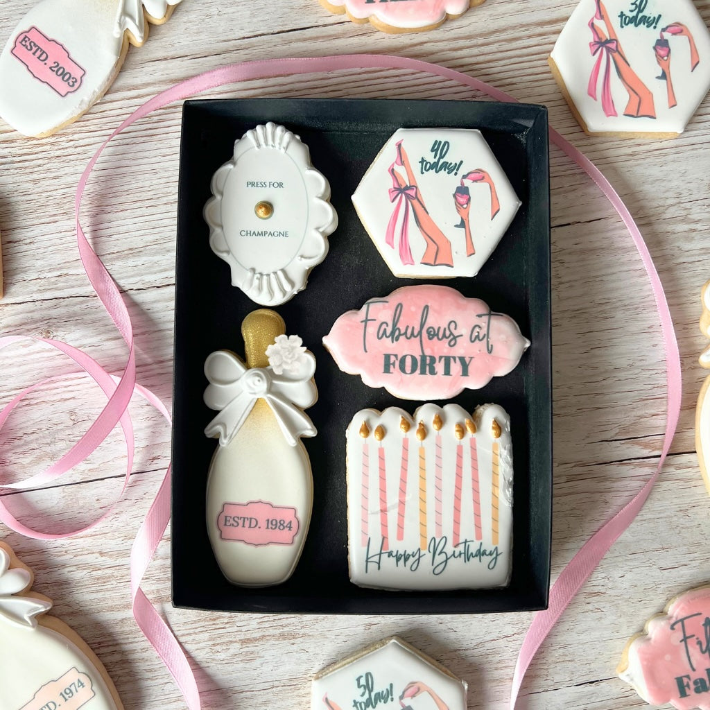 Milestone Birthday Biscuit Gift Box For Her