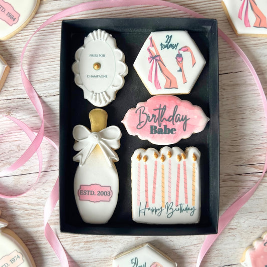 Milestone Birthday Biscuit Gift Box For Her