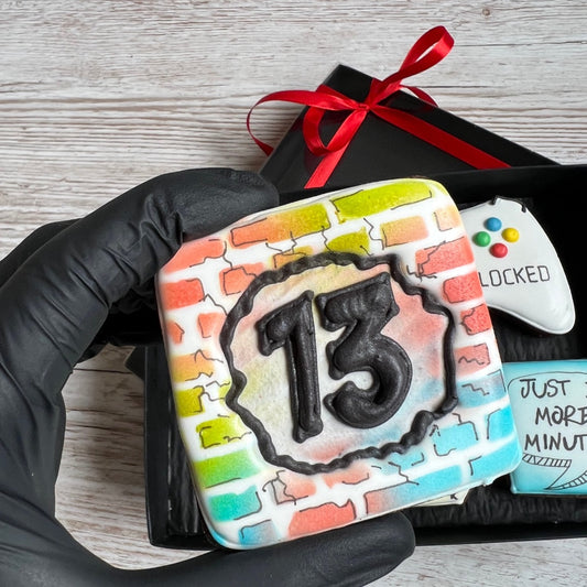 Personalised Gamer Biscuit Gift for Teens