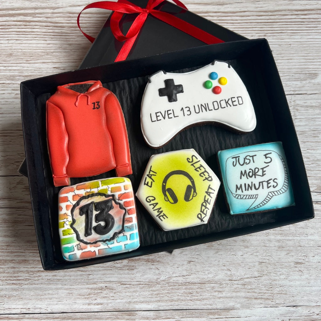 Personalised Gamer Biscuit Gift for Teens