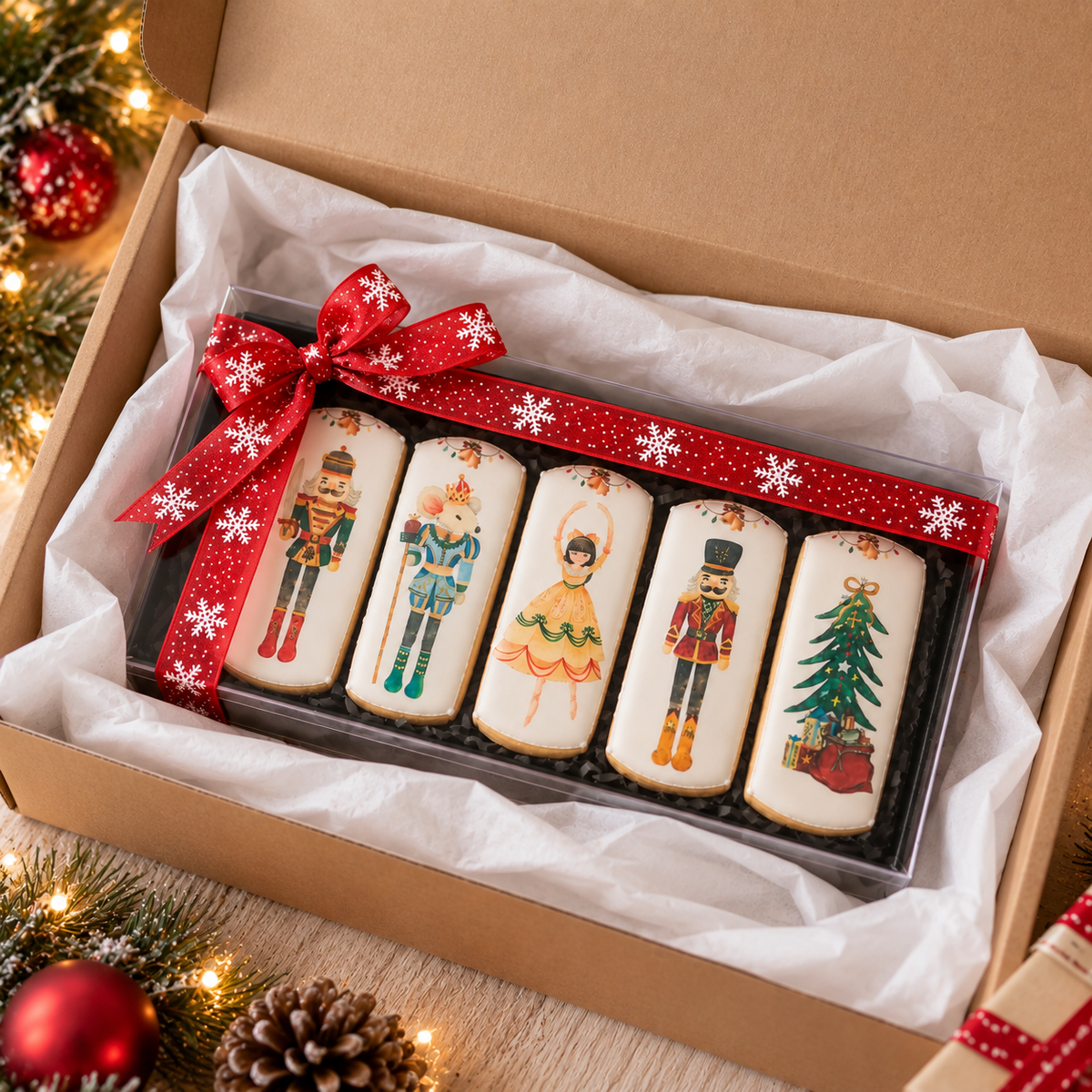 Nutcracker Christmas Biscuit Gift Box