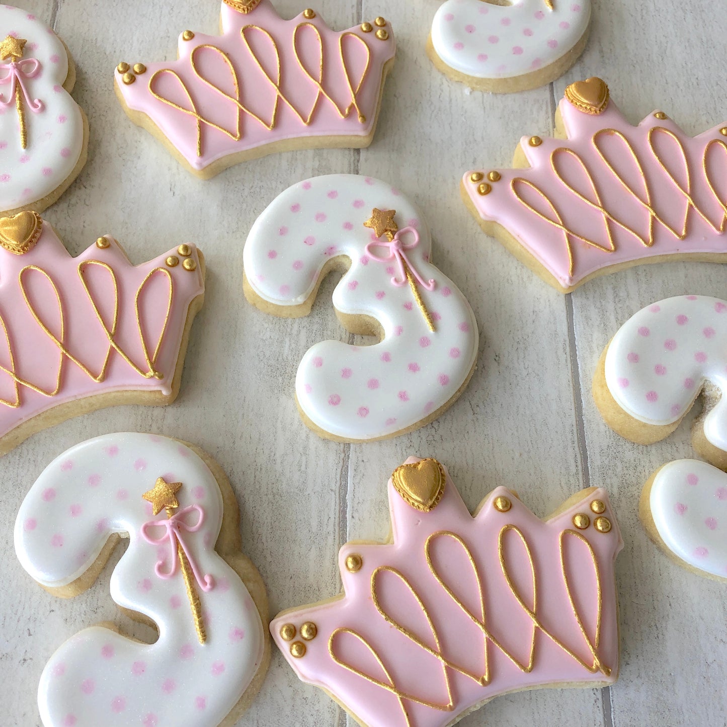 Princess Birthday Iced Biscuits