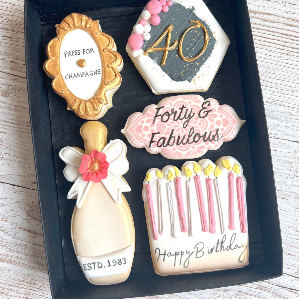 Milestone Birthday Biscuit Gift Box For Her