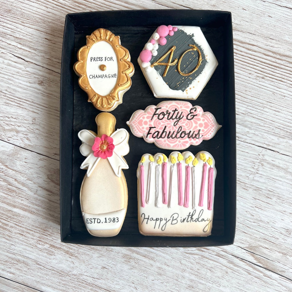 Milestone Birthday Biscuit Gift Box For Her