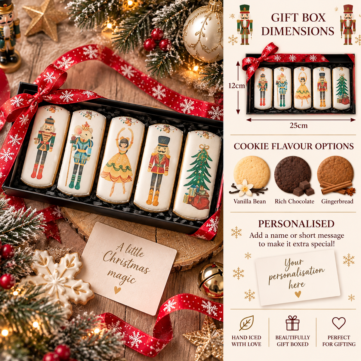 Nutcracker Christmas Biscuit Gift Box